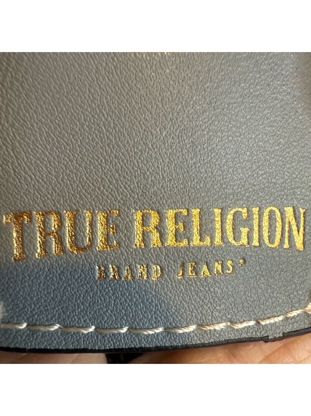 TRUE RELIGION QUILTED WOMENS SHOULDER BAG PURSE HOBO HANDBAG WITH HORSESHOE LOGO - Picture 15 of 16
